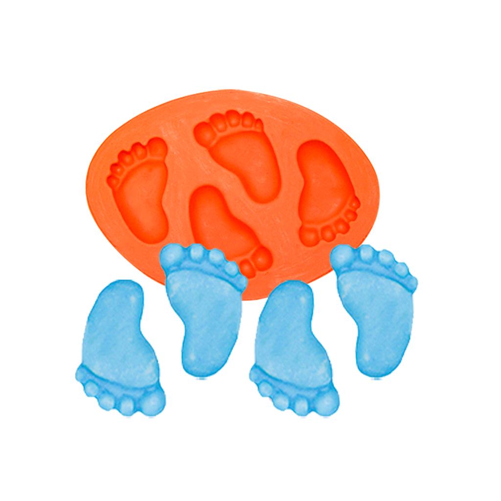 Molde de Silicone Pezinhos Mini 4 cavidades