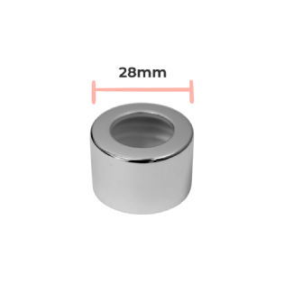 Tampa Furada Luxo Prata Rosca 28/410mm
