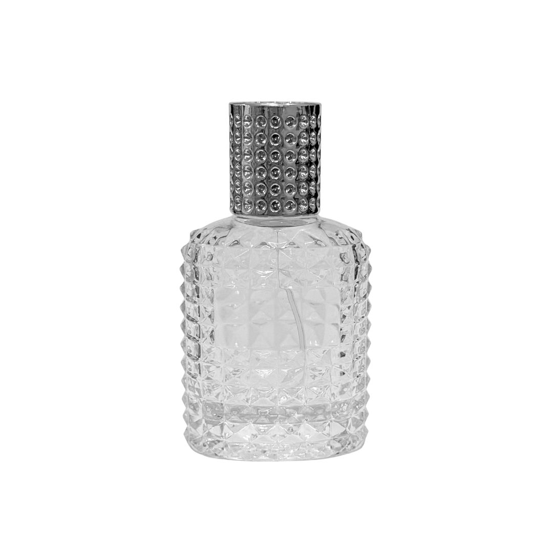 Vidro Paris Incolor 50ml Com Válvula Prata